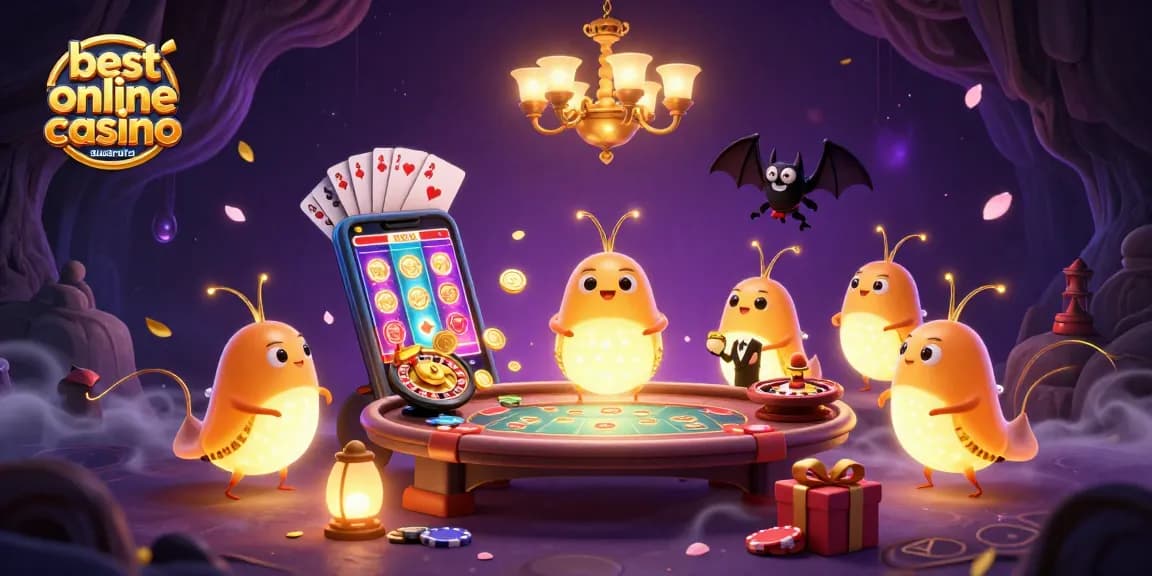 Engaging glowworms illuminate the best online casino Australia scene with vibrant gaming elements.