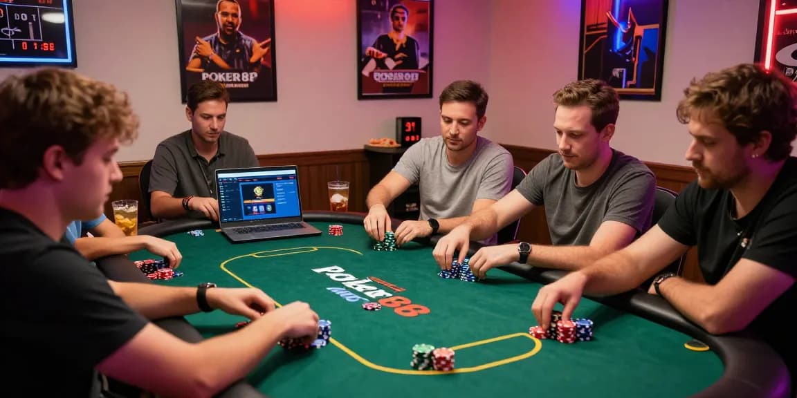 Enjoying an exciting game with friends on Poker88's online platform.