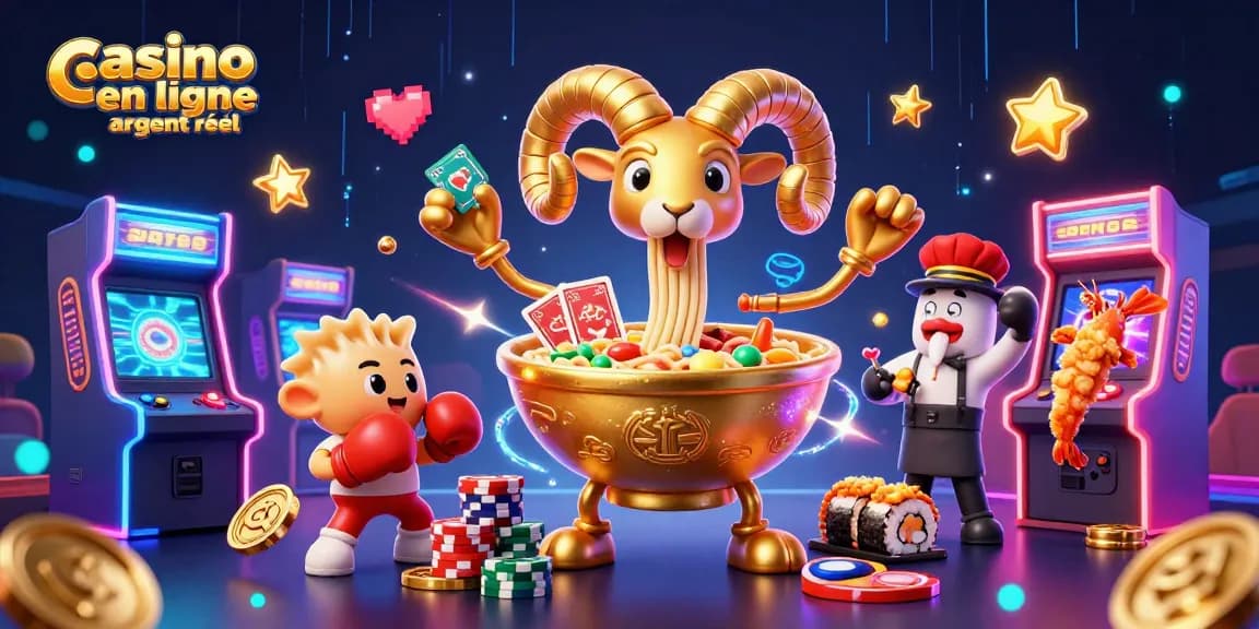 Déplacez-vous dans l'univers du casino en ligne argent réel avec des personnages animés prêts à jouer.