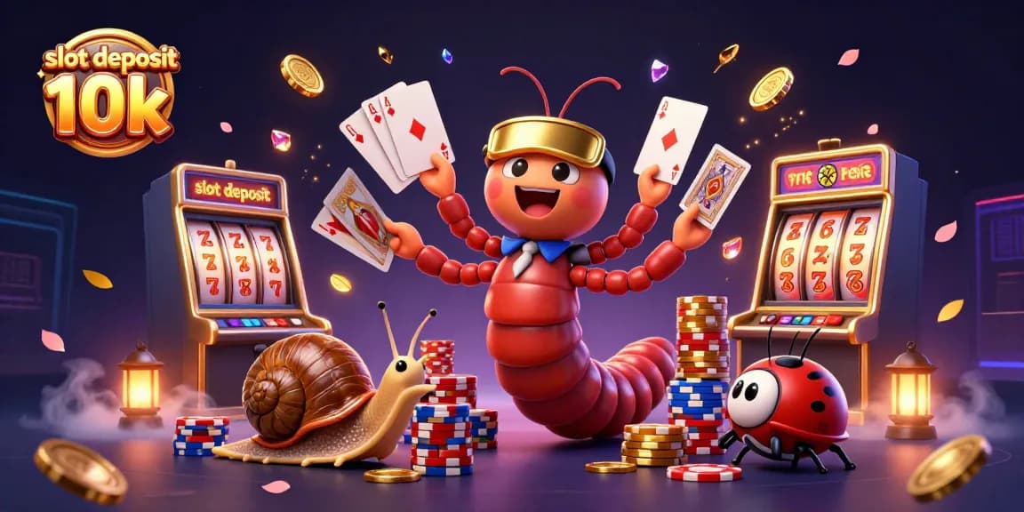 Putar slot deposit 10k dan menangkan hadiah besar dalam ilustrasi kasino yang dinamis.