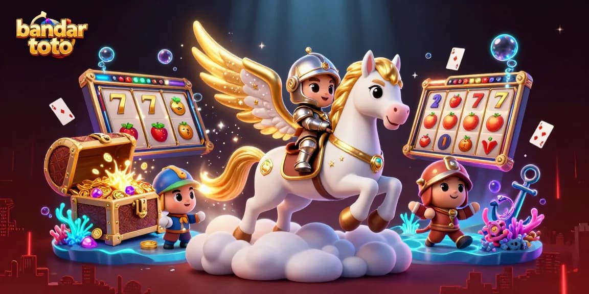 Experience excitement with bandar toto as the celestial horse and knight discover hidden treasures.