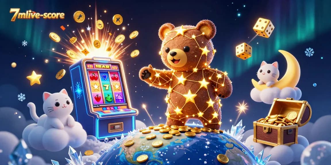 Spin the reels for thrilling wins with 7mlive-score in this vibrant casino illustration