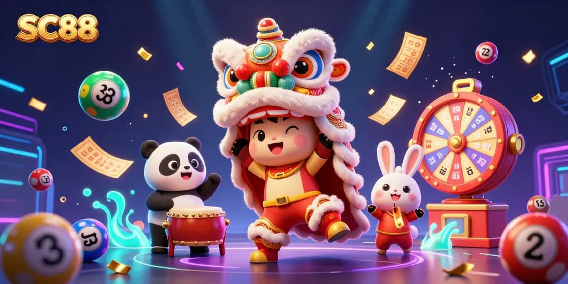 Engage with SC88's thrilling gaming experience with dynamic elements and festive characters.