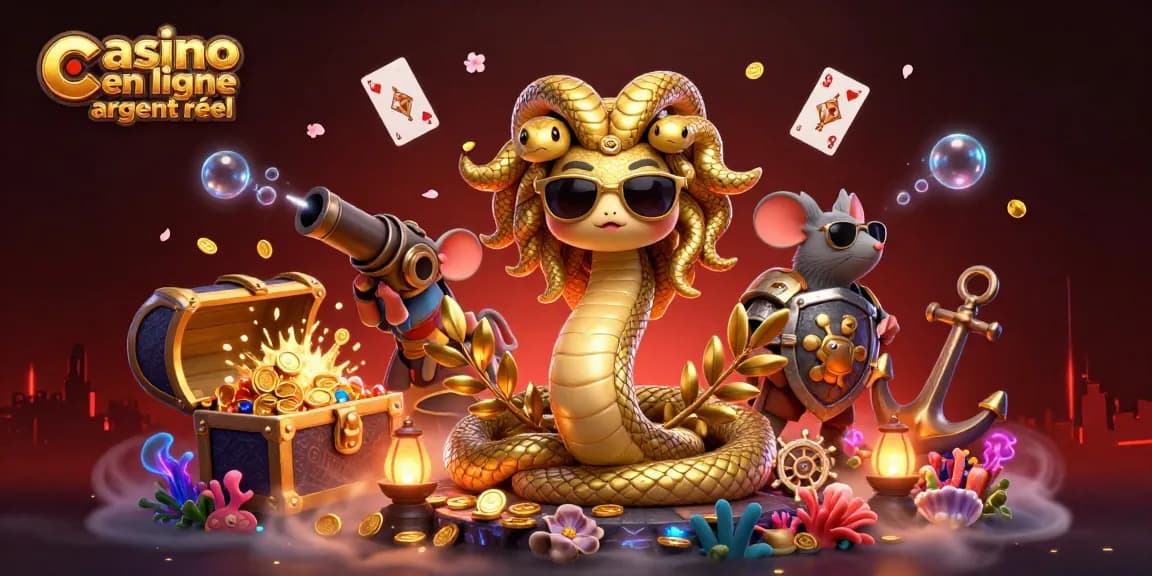 Jouez sur un casino en ligne argent réel avec des héros mythologiques entourés de trésors et d'éléments de jeu.