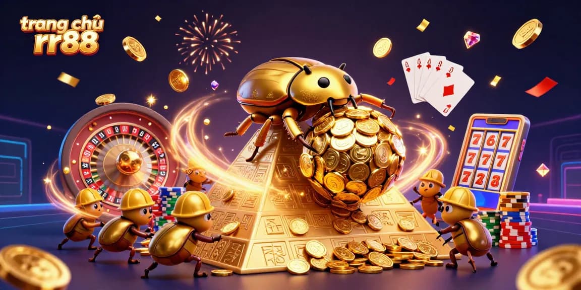 Experience thrilling gameplay at trang chủ rr88 with golden coins cascading and vibrant casino action.