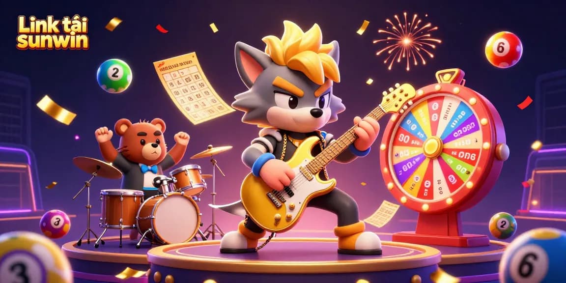 Experience thrilling gameplay with Link tải sunwin featuring a lively animated casino scene.