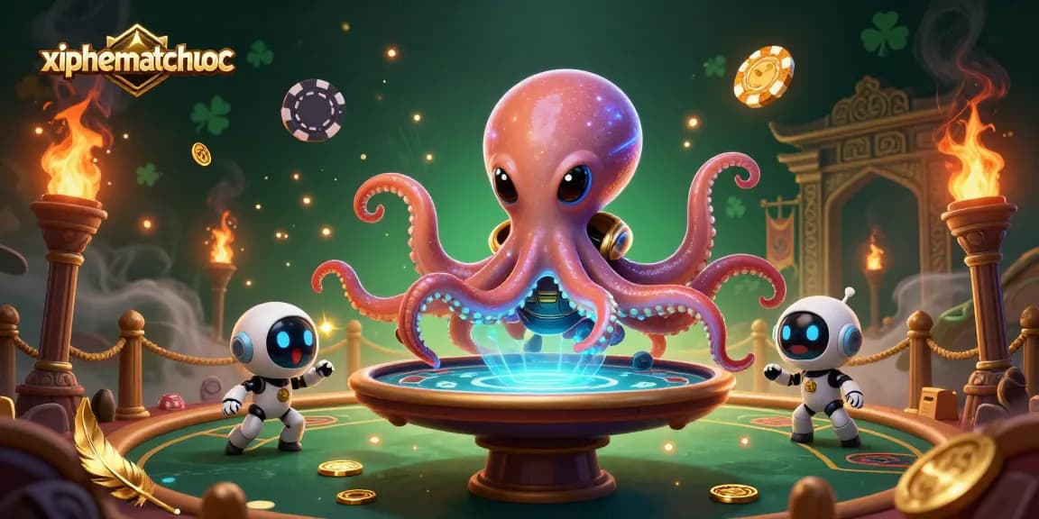 Engage in thrilling Mạt Chược gameplay at xiphematchuoc with an interactive alien poker scene.