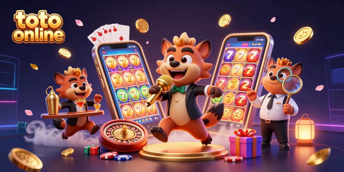 Nikmati pengalaman bermain toto online di kasino lucu dengan karakter hyena yang menghibur.