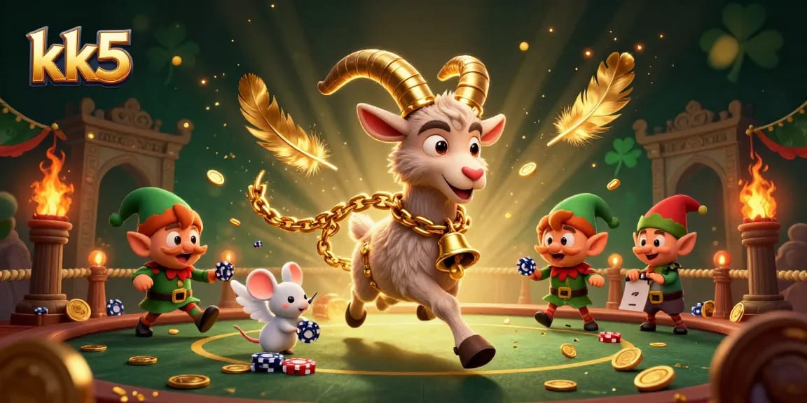 Engage with the kk5 casino scene filled with dynamic characters and golden gaming elements.