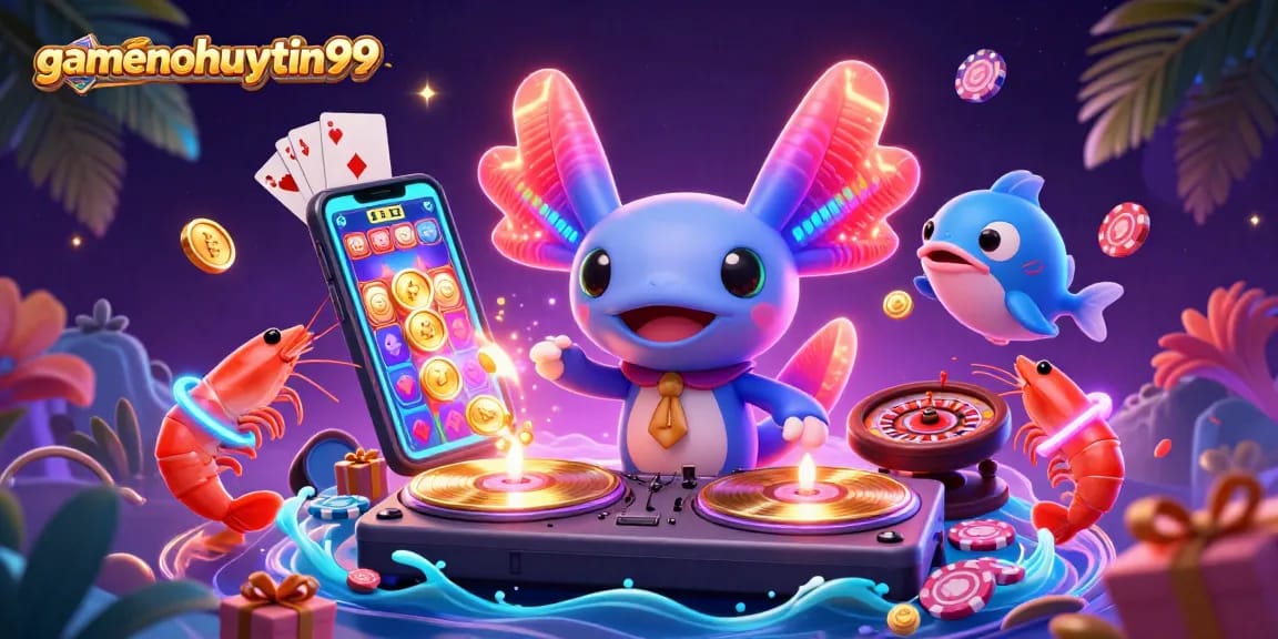 Experience thrilling casino action with gamenohuuytin99 as an axolotl DJ drives excitement underwater.