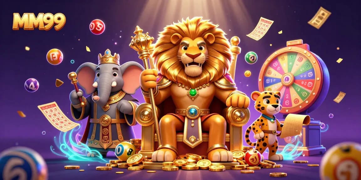 Engage in thrilling MM99 casino games with vibrant lottery balls and dynamic elements.