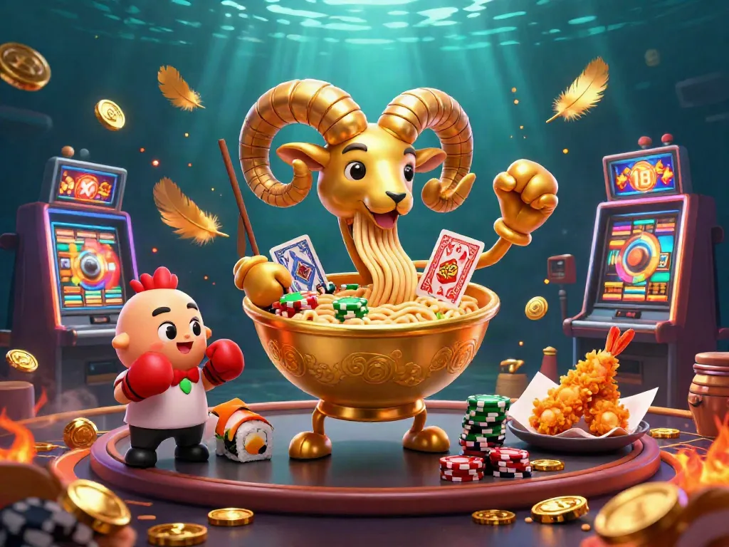 Slot gacor maxwin: Gambar ilustrasi kasino 3D menarik dengan berbagai karakter unik bermain kartu.