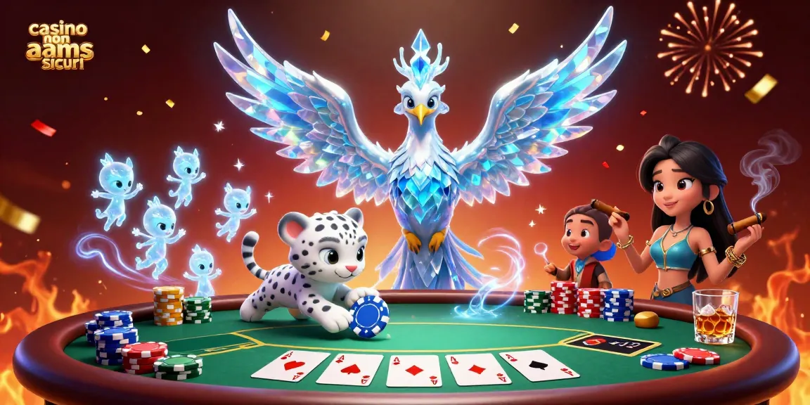Scopri i vincitori nei casino non AAMS sicuri con il poker e luci di festa