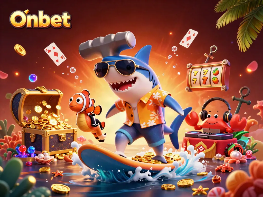 Join the fun with Onbet's vibrant casino world featuring colorful characters and games.