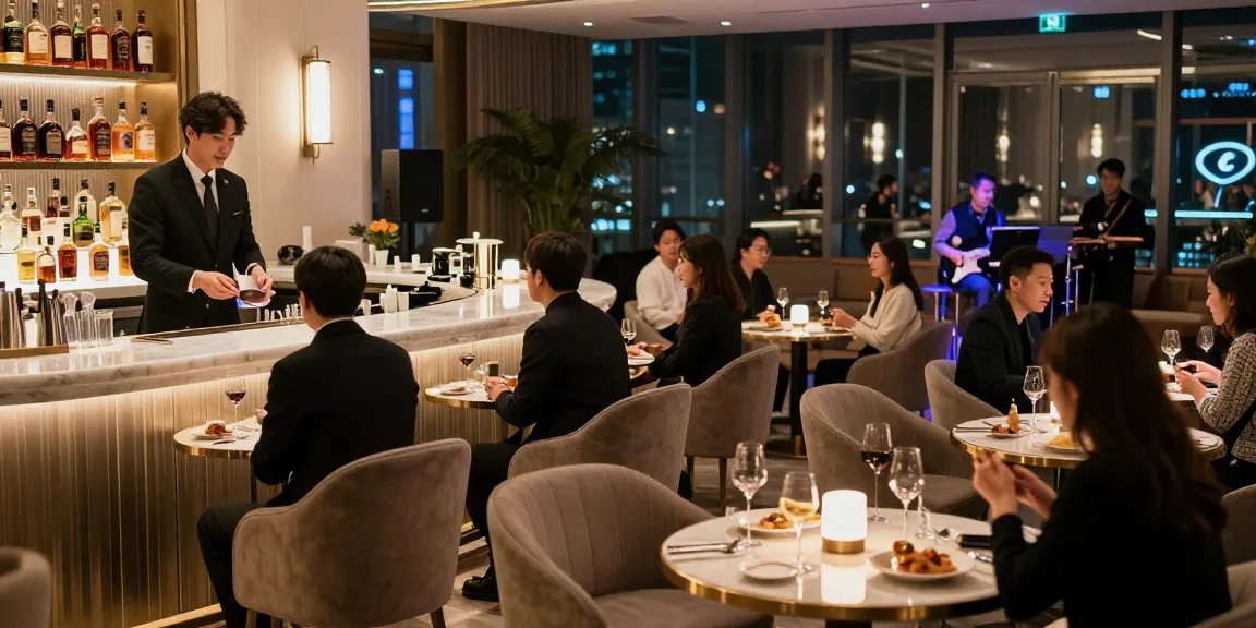 강남 구구단에서 고급스러운 서비스와 멋진 분위기를 만끽하는 모습