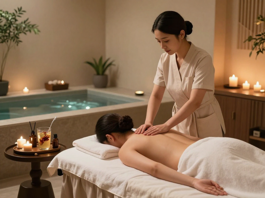 Experience mantra88 relaxation with serene massage therapy and soothing aromatherapy in a luxurious spa setting.