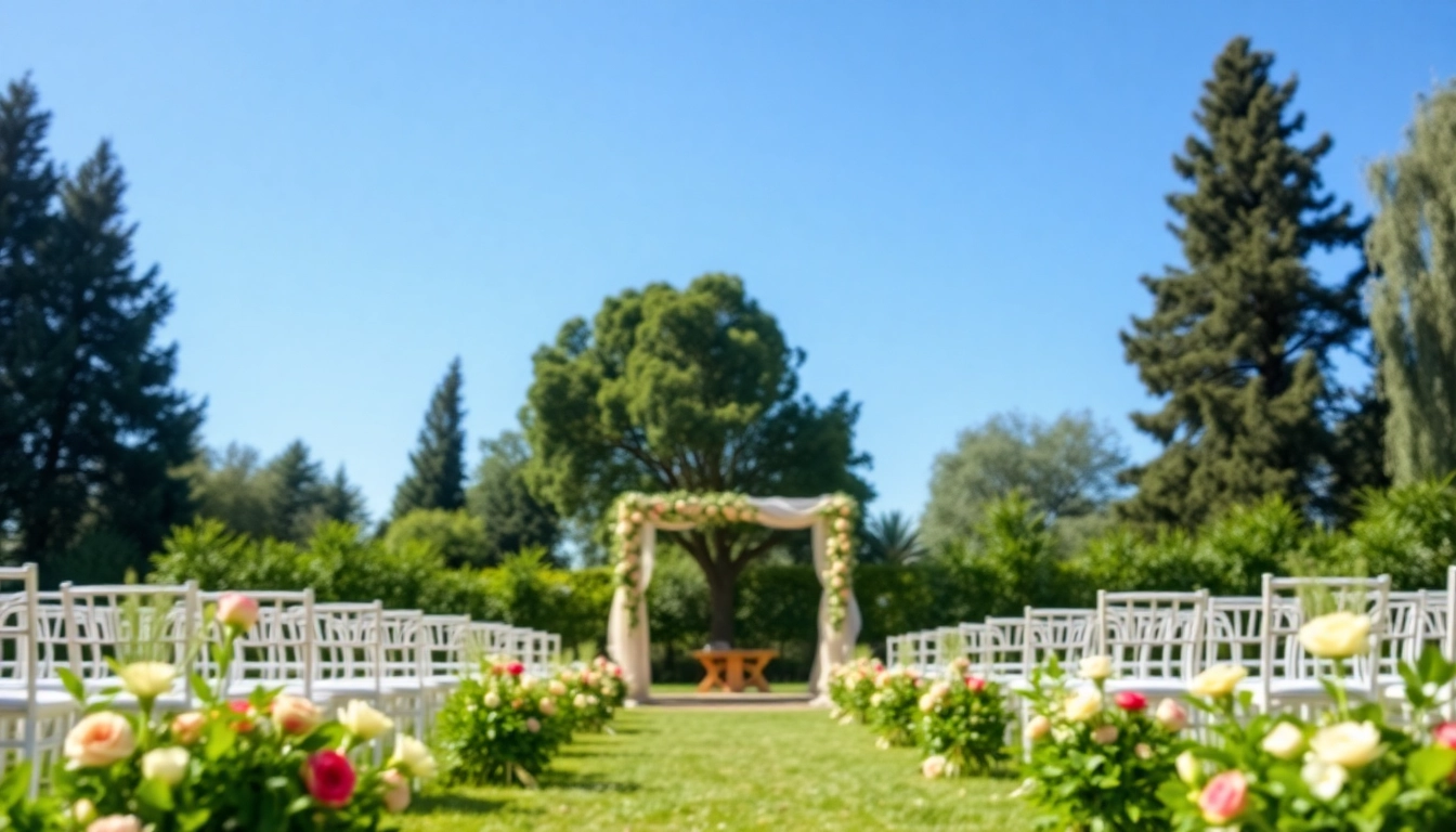 Experience breathtaking outdoor wedding venue sacramento delta with lush greenery and floral arrangements.
