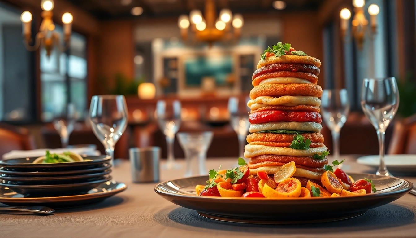 Enjoying a vibrant meal at a restaurant's table with a beautifully arranged slot of dishes.