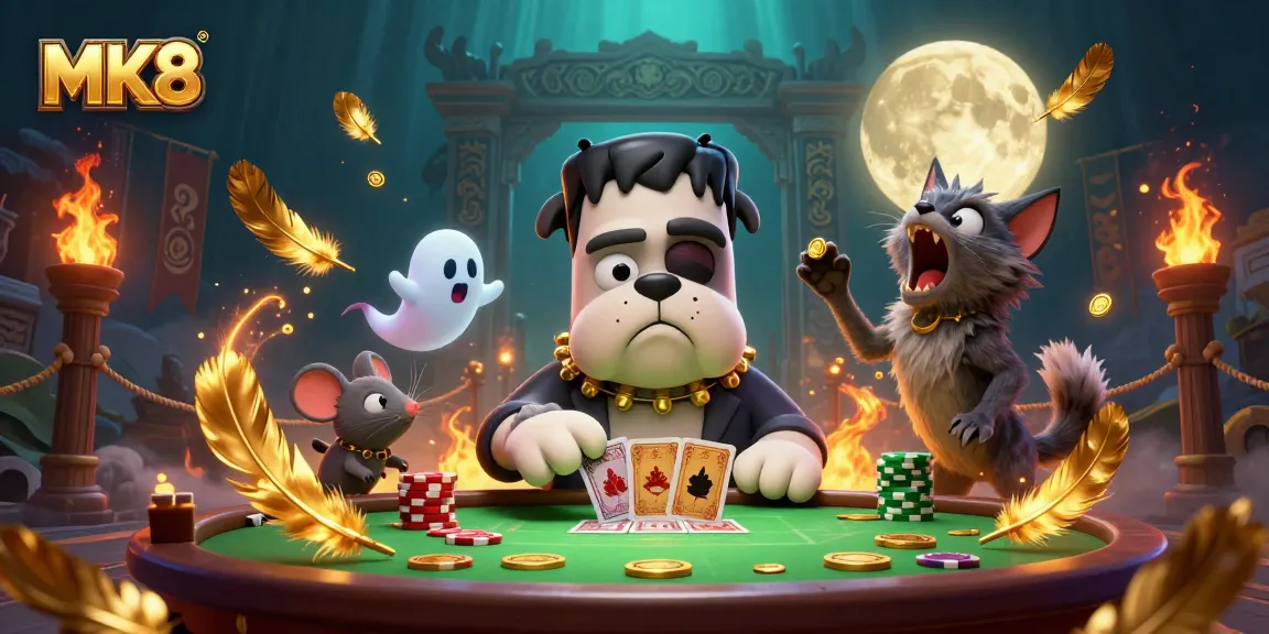 Engage in thrilling gaming action at MK8 with vibrant characters and dynamic casino elements.