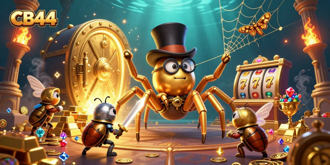 CB44 captures thrilling moments in casino gaming with vibrant characters and treasures.
