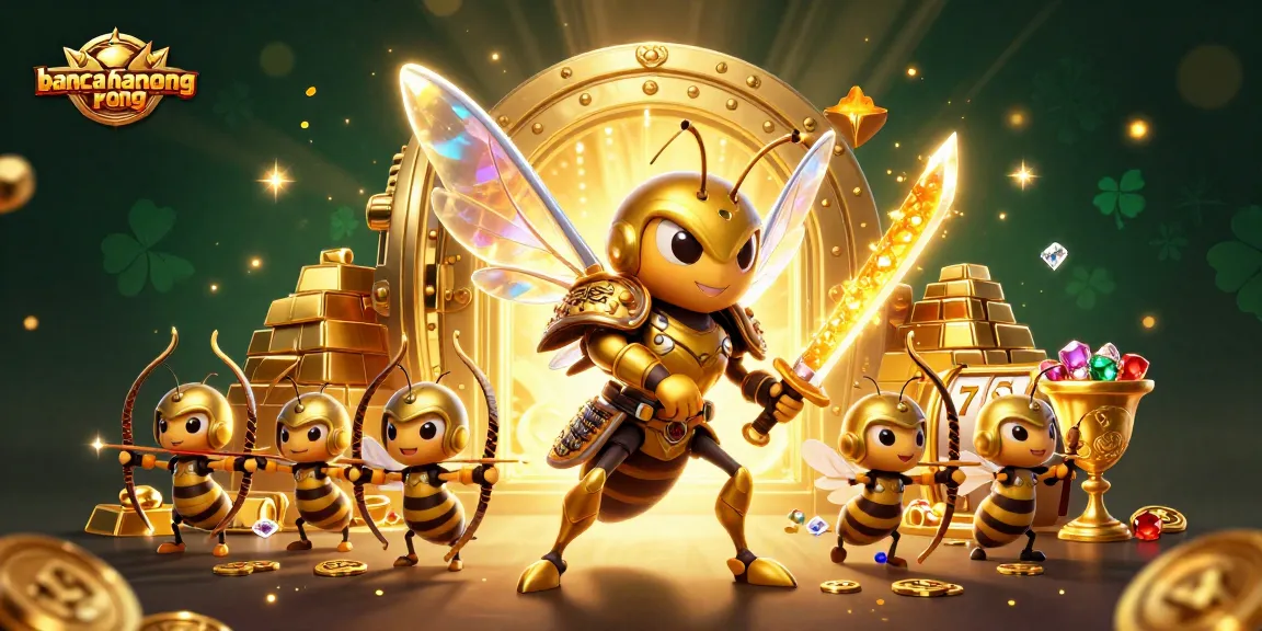 Bancathanrong unlocks treasures as a golden hornet leads the way with katanas in a vibrant casino scene