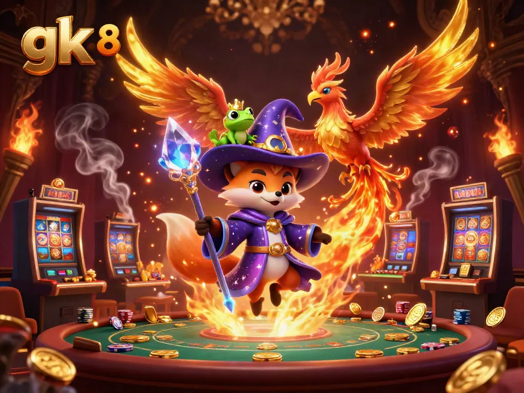 Experience the thrill of gk 88 with vibrant casino elements and dynamic characters.