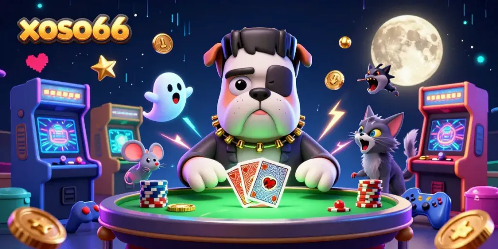Engage in thrilling games with xoso66 at a spooky table featuring unique 3D characters.