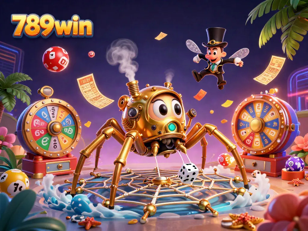 Engage with 789win and experience thrilling lottery excitement amidst colorful, dynamic elements.