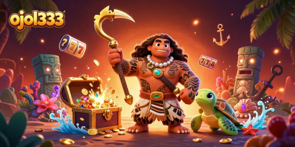 Experience exciting gameplay at ojol333 with vibrant characters and dynamic casino elements in a rich 3D illustration.