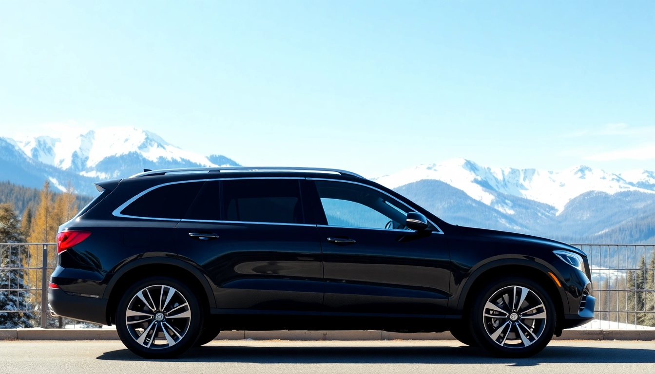 Experience premium car service vancouver to whistler with a luxury SUV in breathtaking mountain scenery.