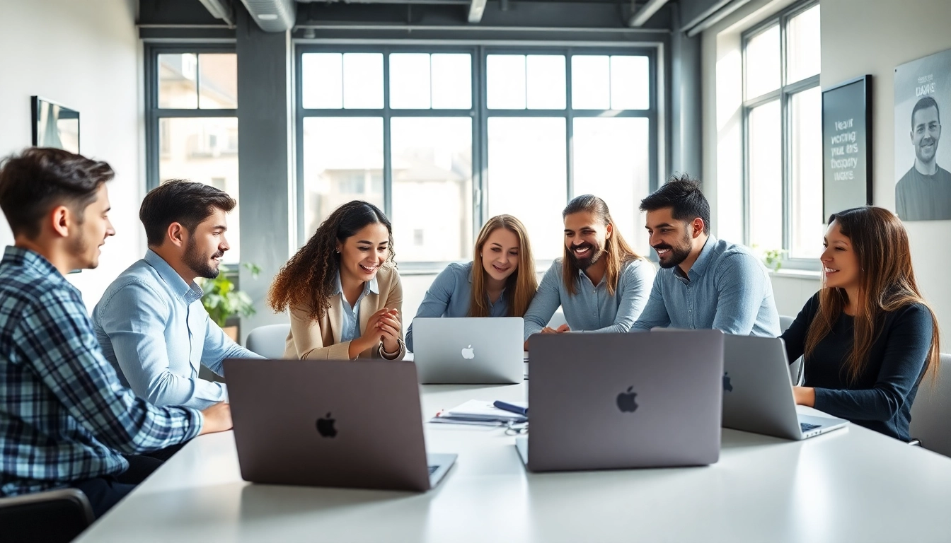 Showcase of a Shopify Plus agency team collaborating on e-commerce solutions.