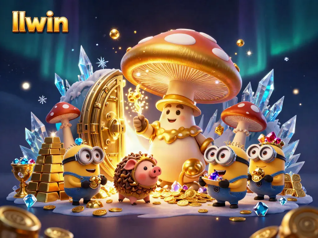 Experience the magic of llwin with golden treasures, wizardry, and gaming excitement captured in colorful detail.