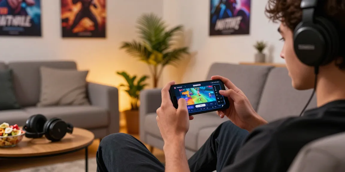 Player using mantra88 login on smartphone in a cozy gaming setting, vibrant graphics on screen.